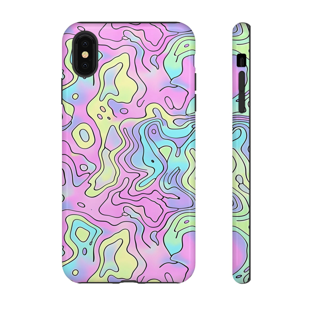 Abstract Pastel Waves and Wavy Lines Phone Case – Elegant and Modern Phone Cover 2