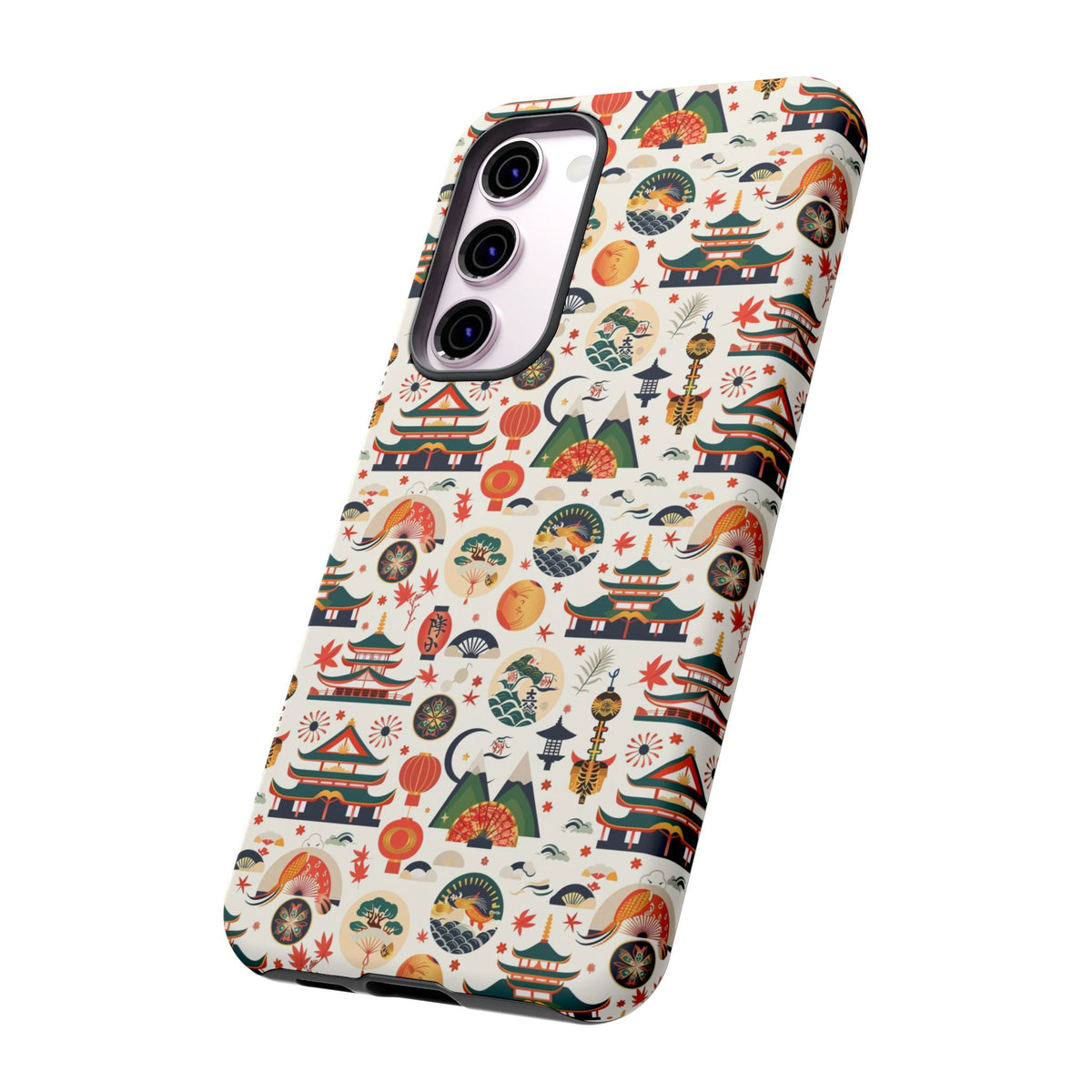 Japanese Pattern Phone Case – Elegant & Timeless Design for Your Phone 068