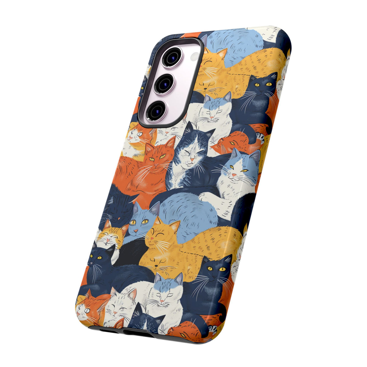 Seamless Cat Pattern Design Phone Case – Playful and Stylish Cat-Themed Phone Cover