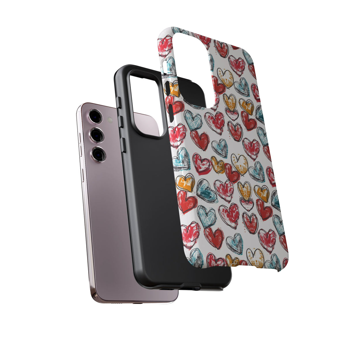 Heart Pattern Phone Case – Stylish & Loving Design for Your Device 235