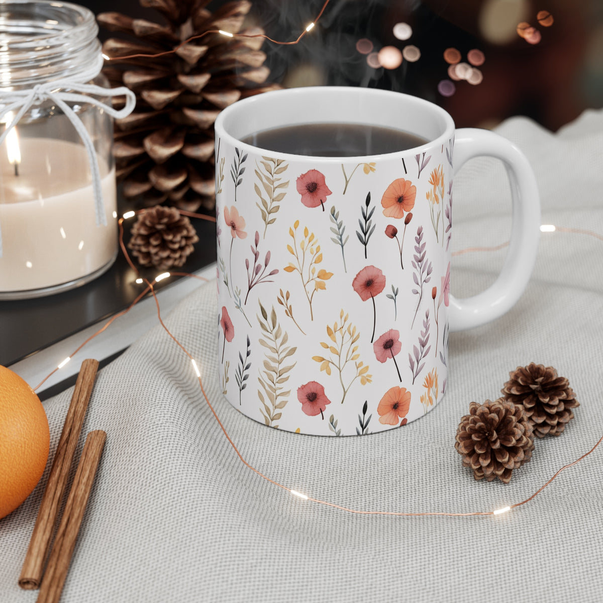 Various Watercolor Design All Over Coffee Mug – Unique Artistic Ceramic Coffee Cup 204