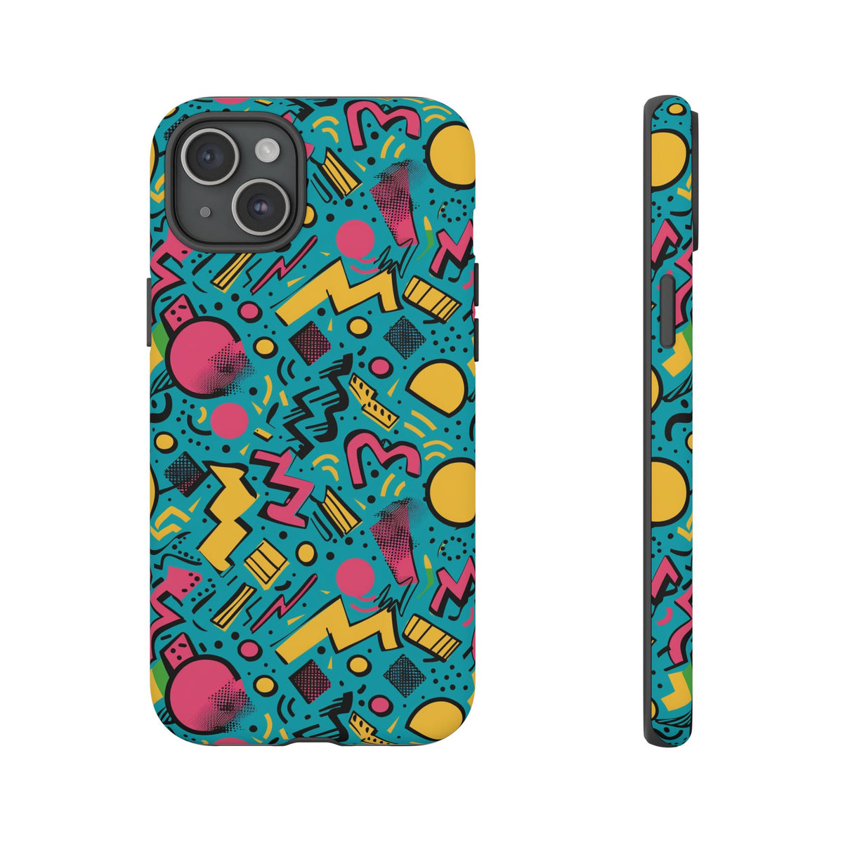 90s Themed Seamless Pattern Phone Case – Embrace Retro Style and Protection 253