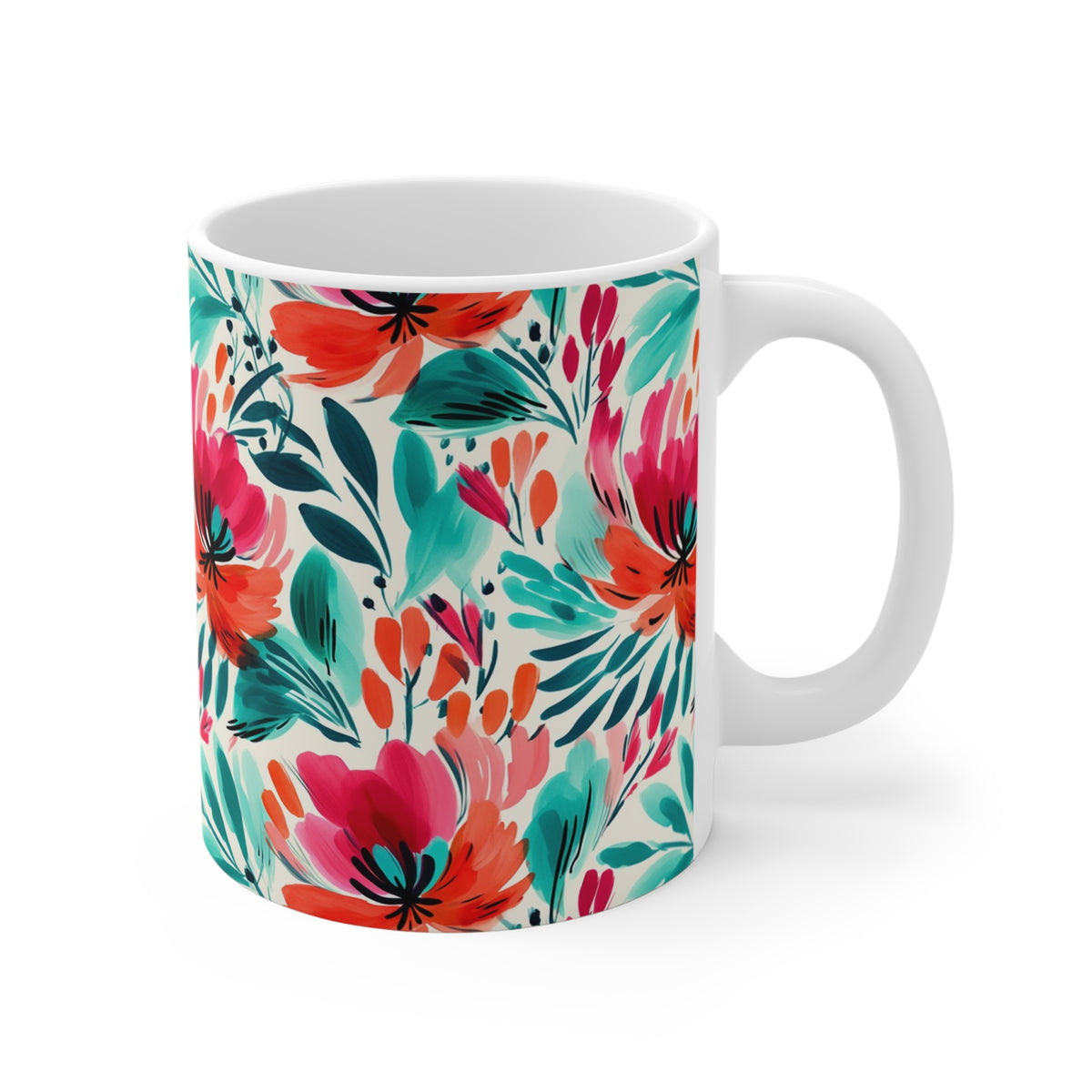 Various Watercolor Design All Over Coffee Mug – Unique Artistic Ceramic Coffee Cup 459