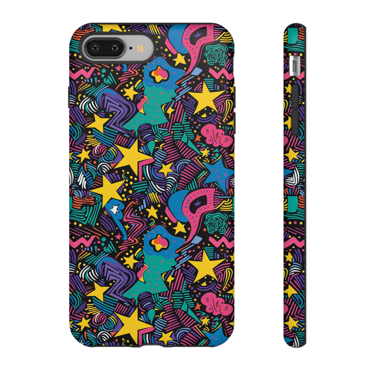 90s Themed Seamless Pattern Phone Case – Embrace Retro Style and Protection 227