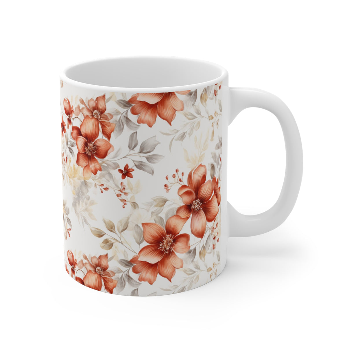 Various Watercolor Design All Over Coffee Mug – Unique Artistic Ceramic Coffee Cup 912