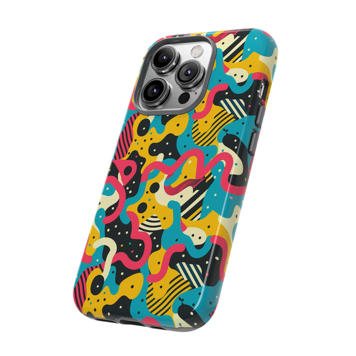 90s Themed Seamless Pattern Phone Case – Embrace Retro Style and Protection 238