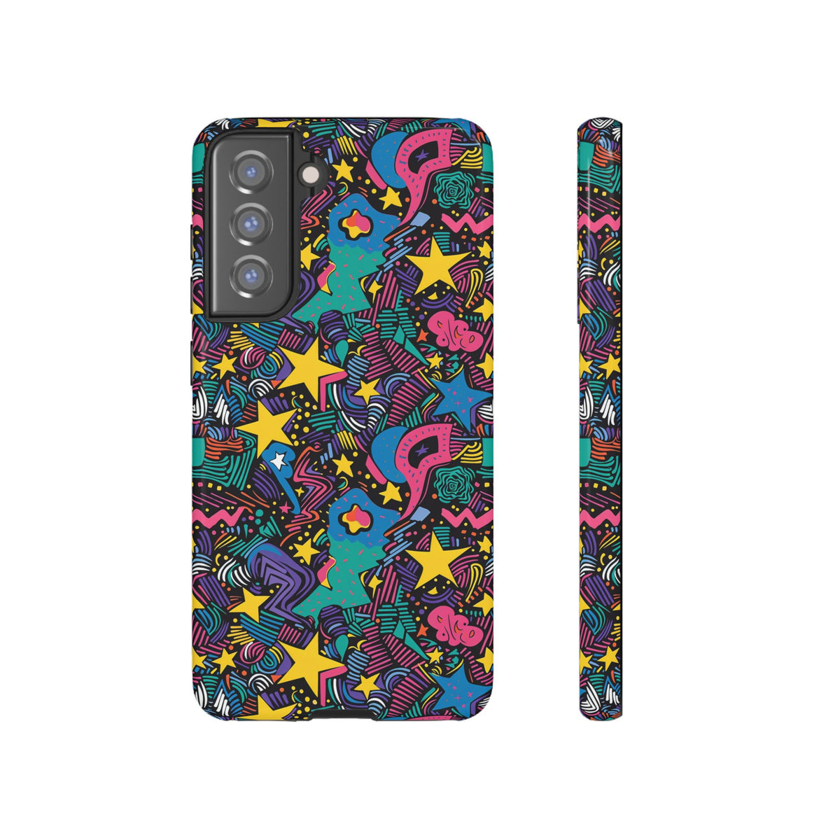 90s Themed Seamless Pattern Phone Case – Embrace Retro Style and Protection 227