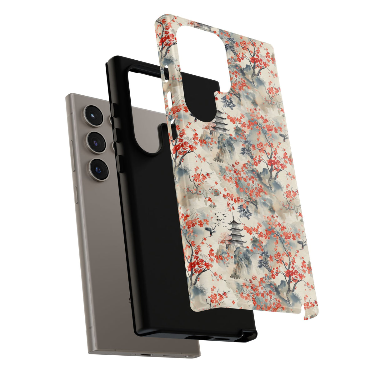 Japanese Style Pattern Phone Case - Elegant & Protective Cover