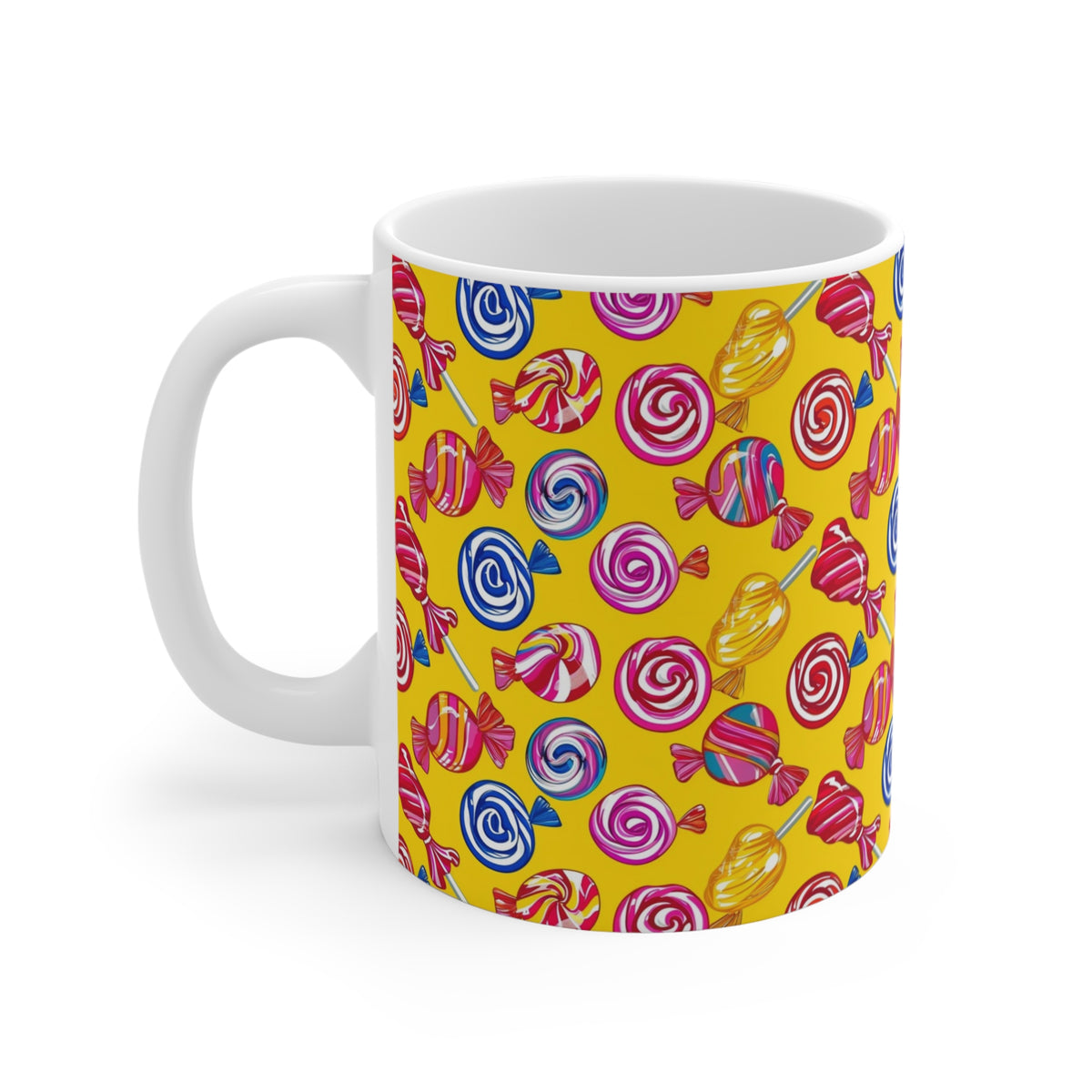 Colorful All-Over Candy Theme Coffee Mug Fun Ceramic Drinkware 036