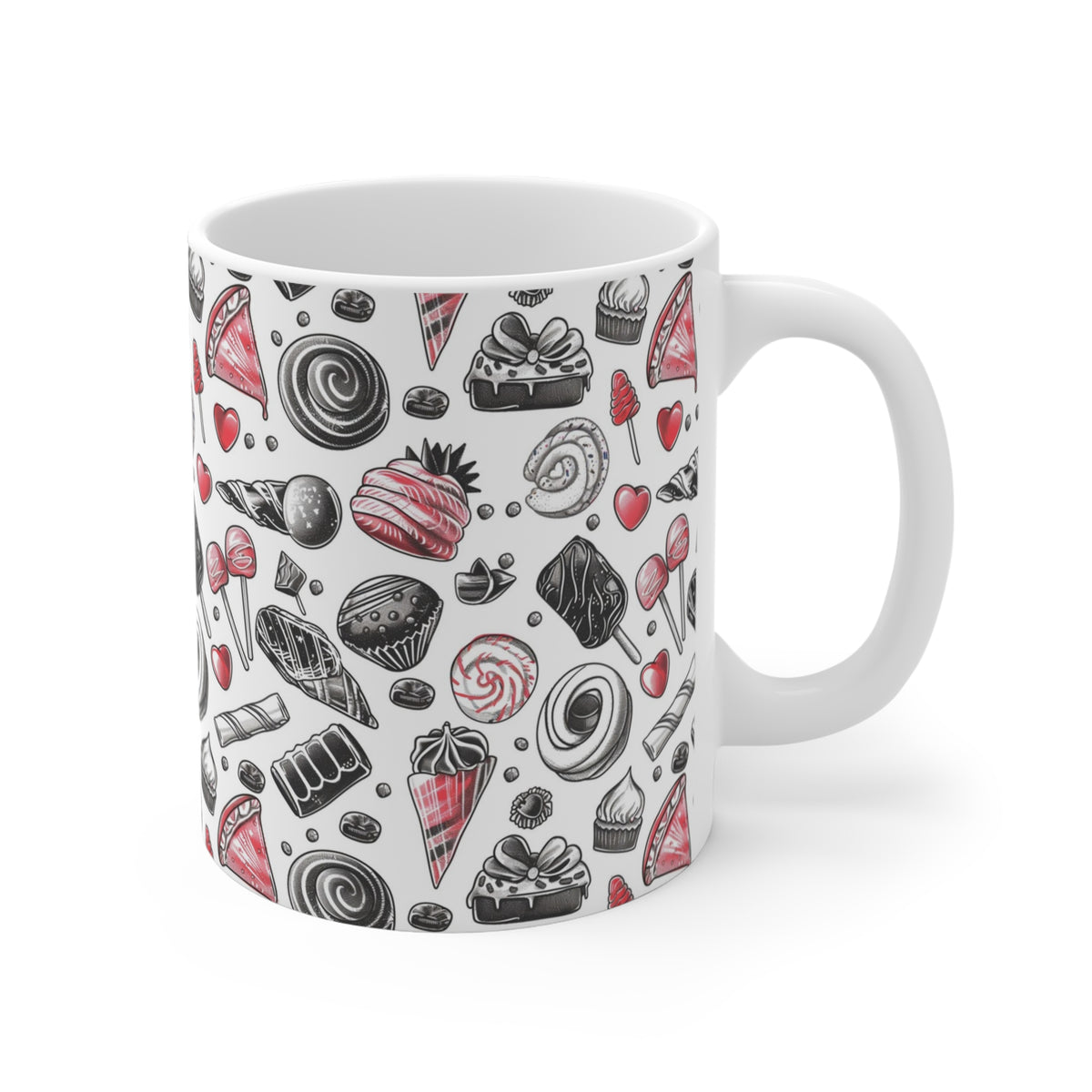 Colorful All-Over Candy Theme Coffee Mug Fun Ceramic Drinkware 216