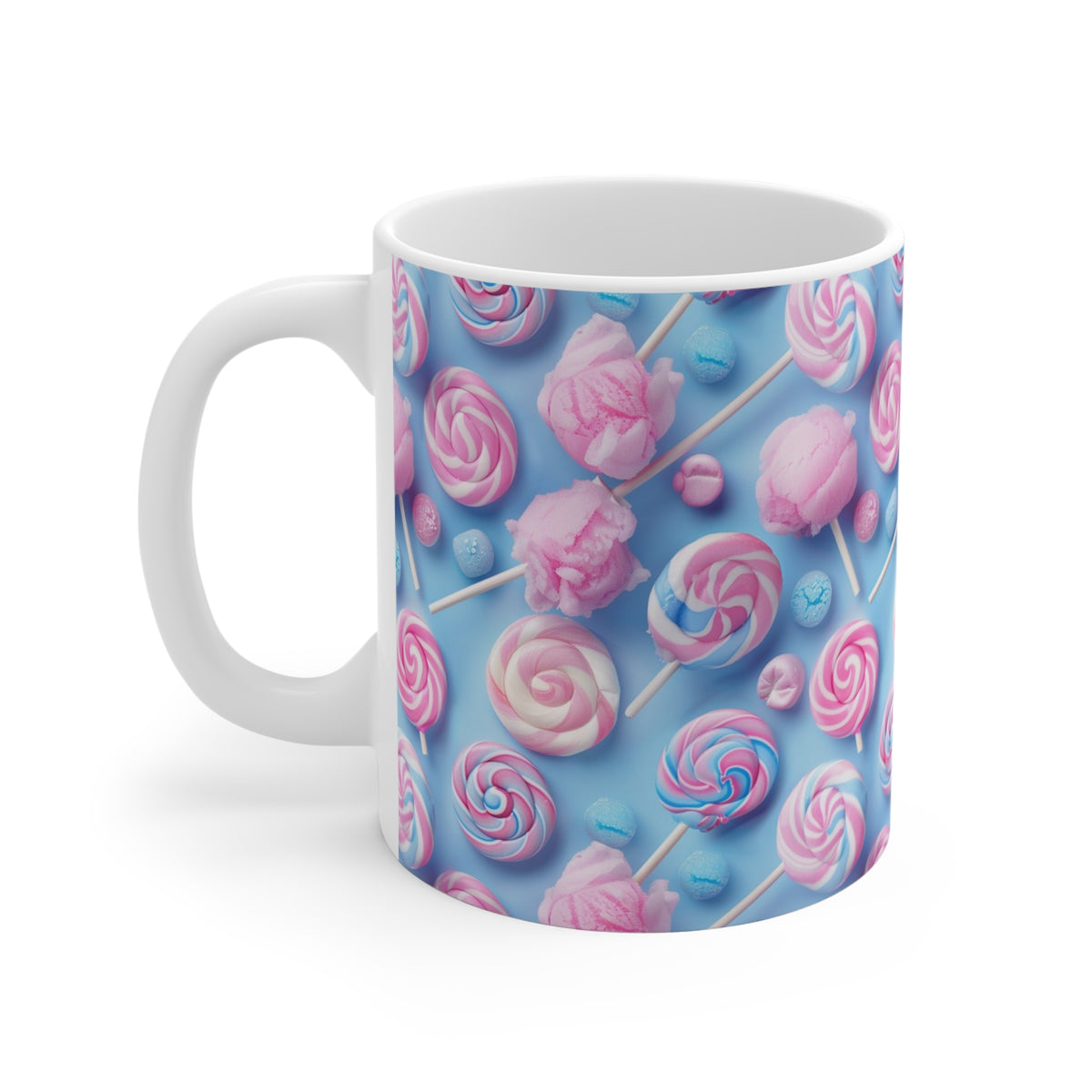 Colorful All-Over Candy Theme Coffee Mug Fun Ceramic Drinkware 109