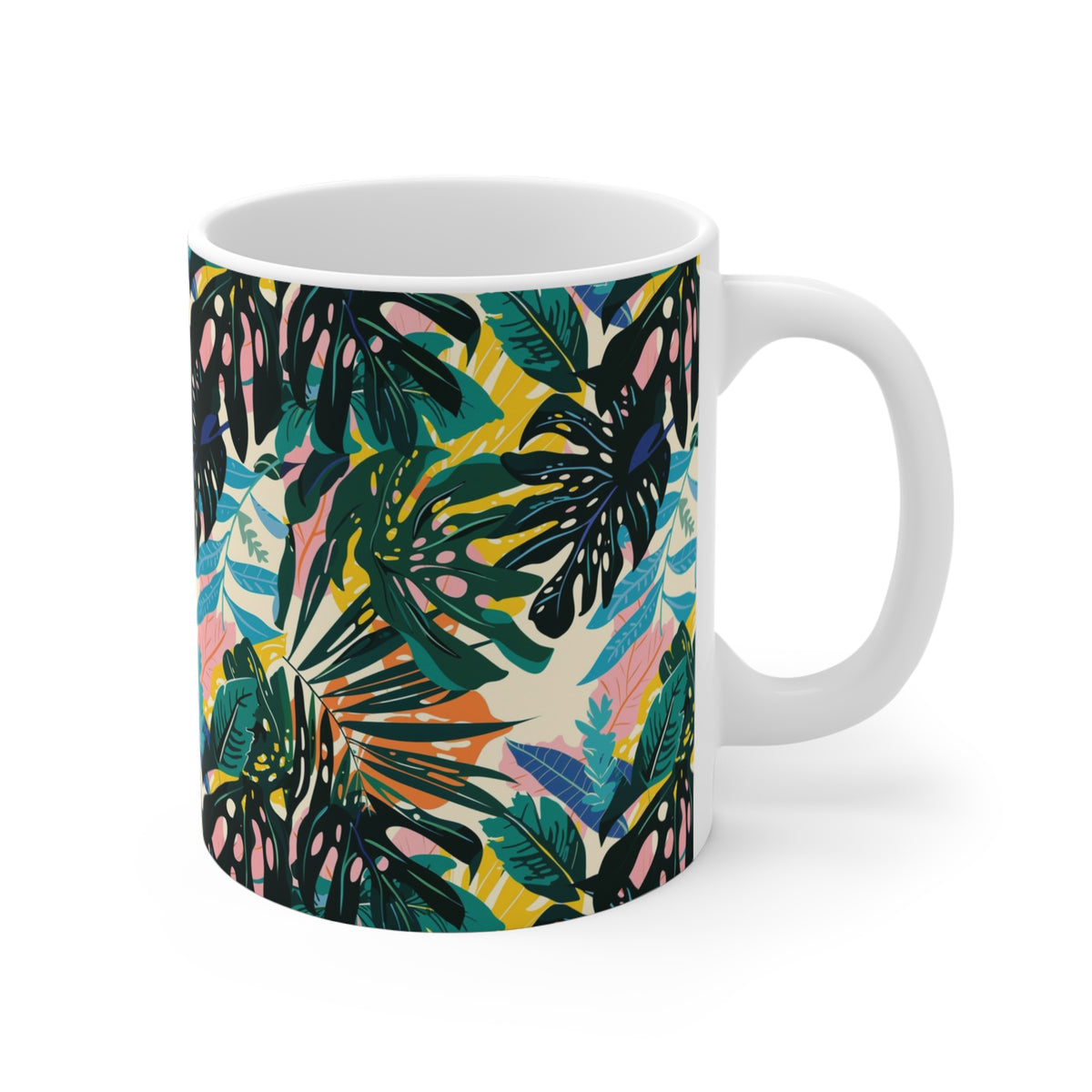 Endless Forest Pattern Coffee Mug - Nature-Inspired Ceramic Drinkware 498