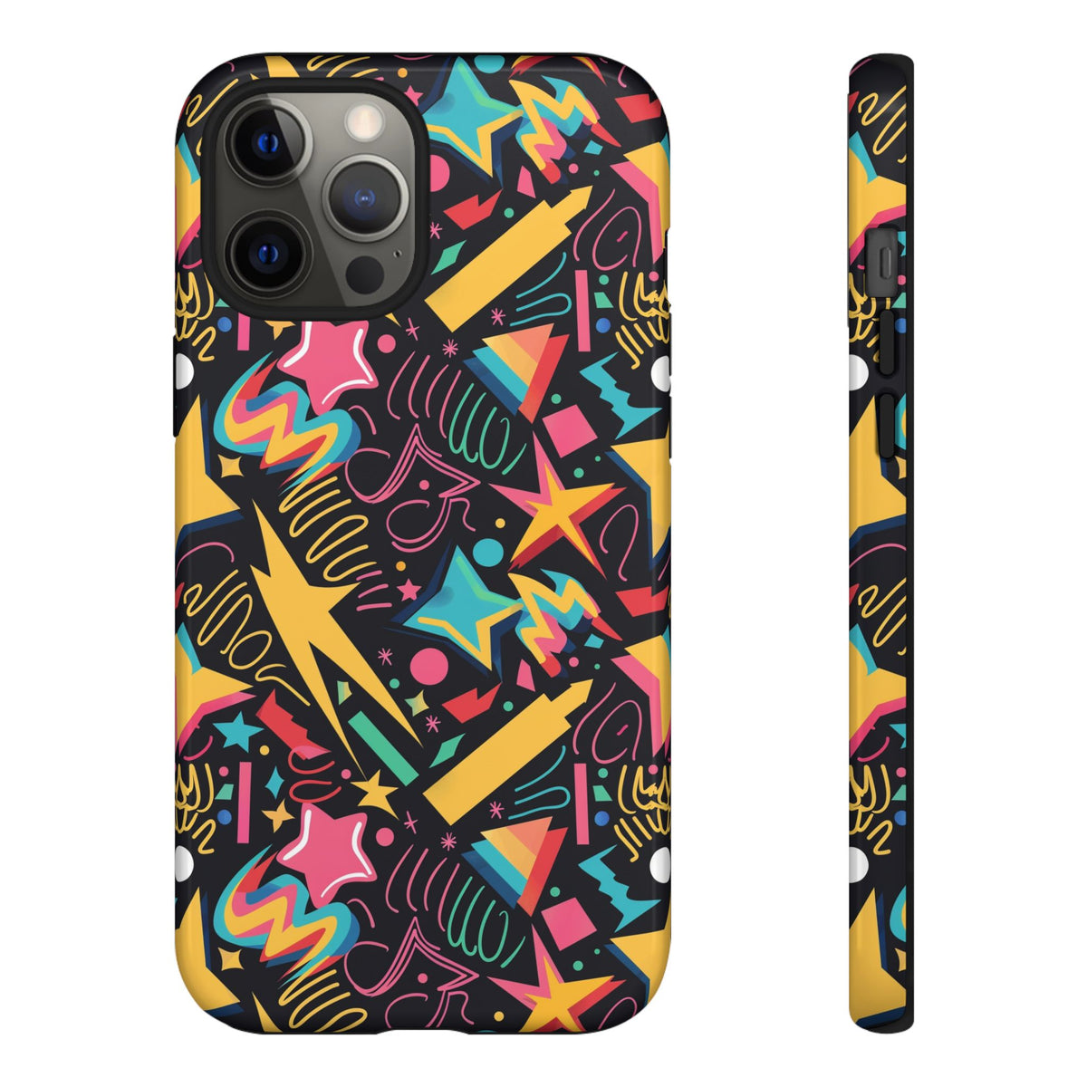 90s Themed Seamless Pattern Phone Case – Embrace Retro Style and Protection 232