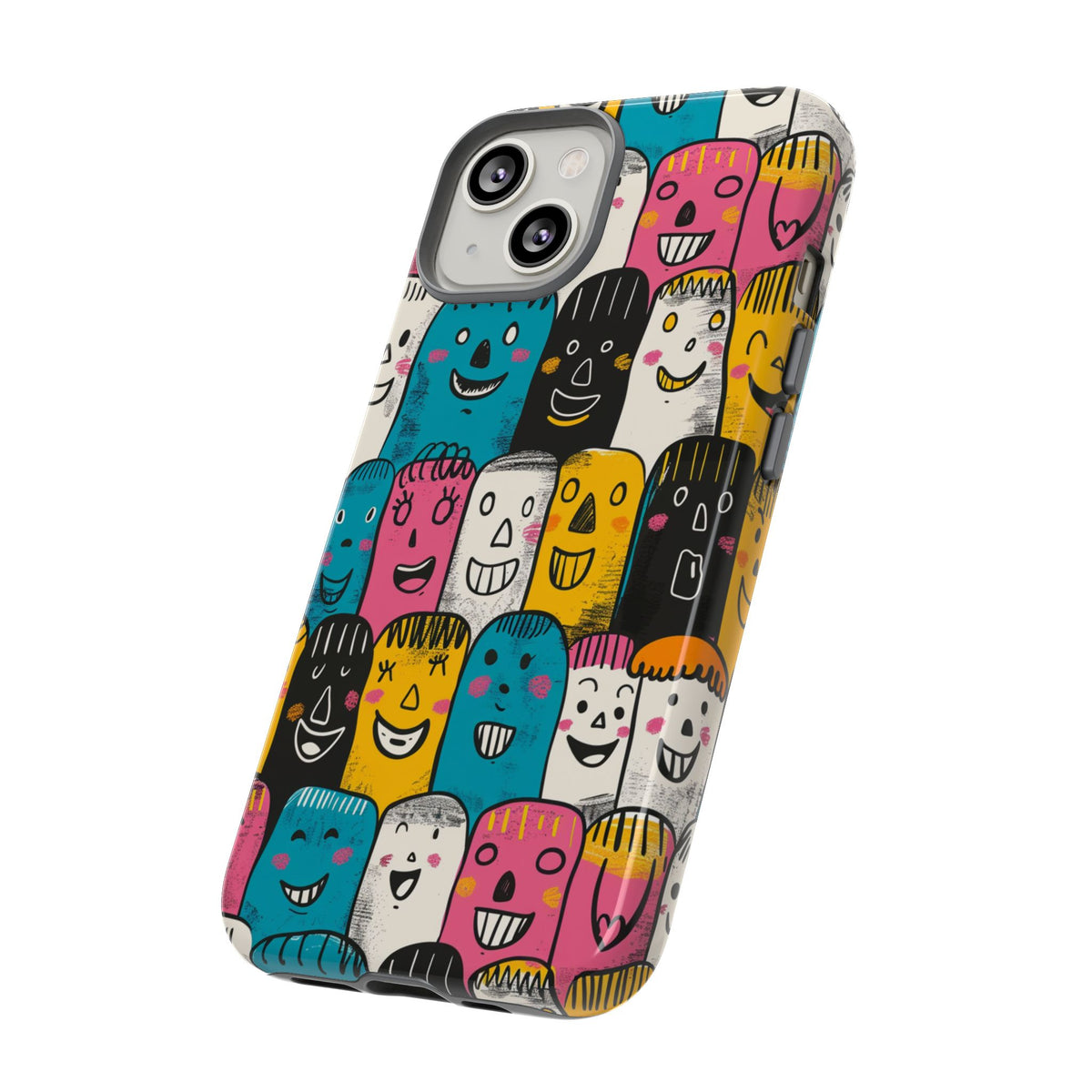 Happy Faces Phone Case – Joyful and Cheerful Design for a Bright Look 5