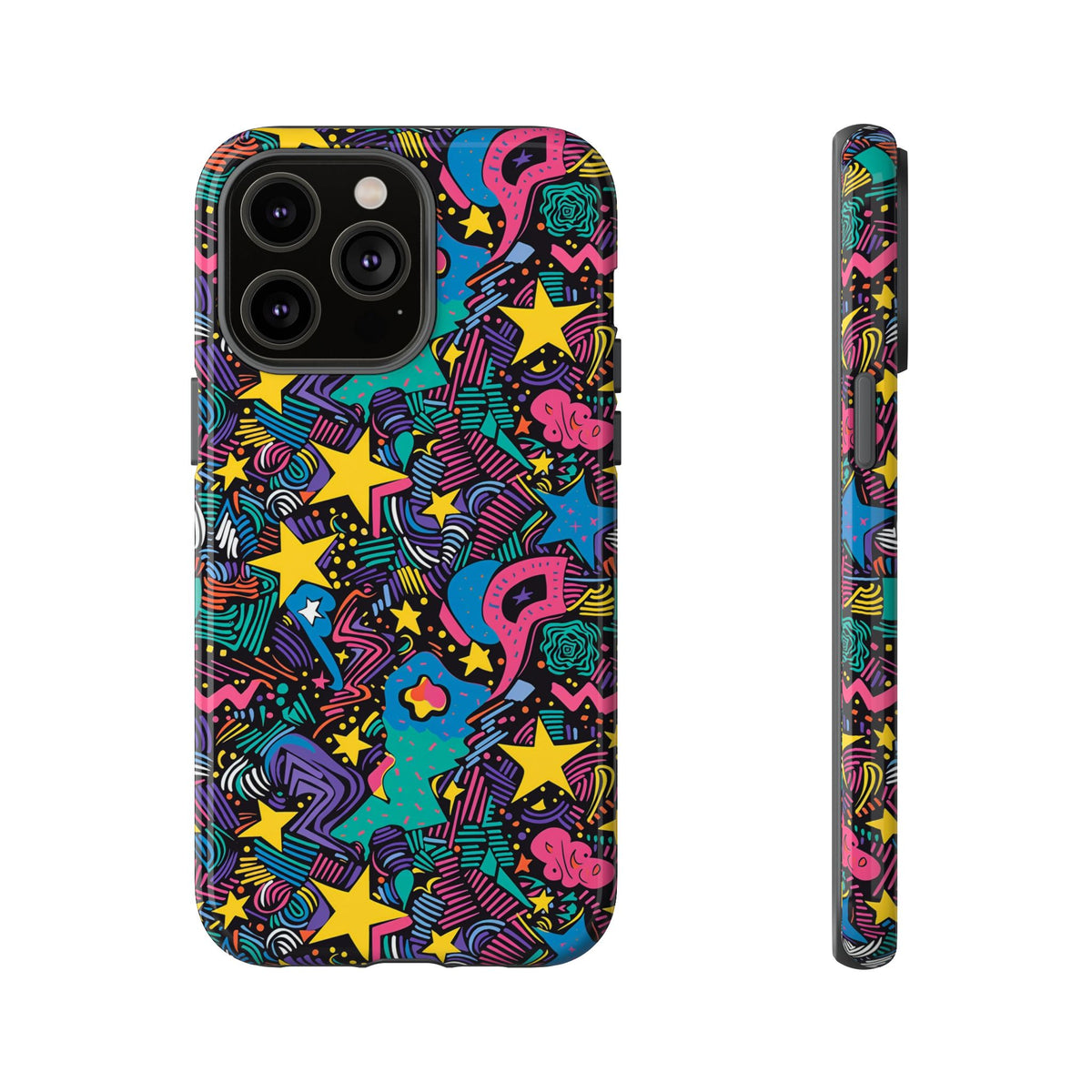 90s Themed Seamless Pattern Phone Case – Embrace Retro Style and Protection 227