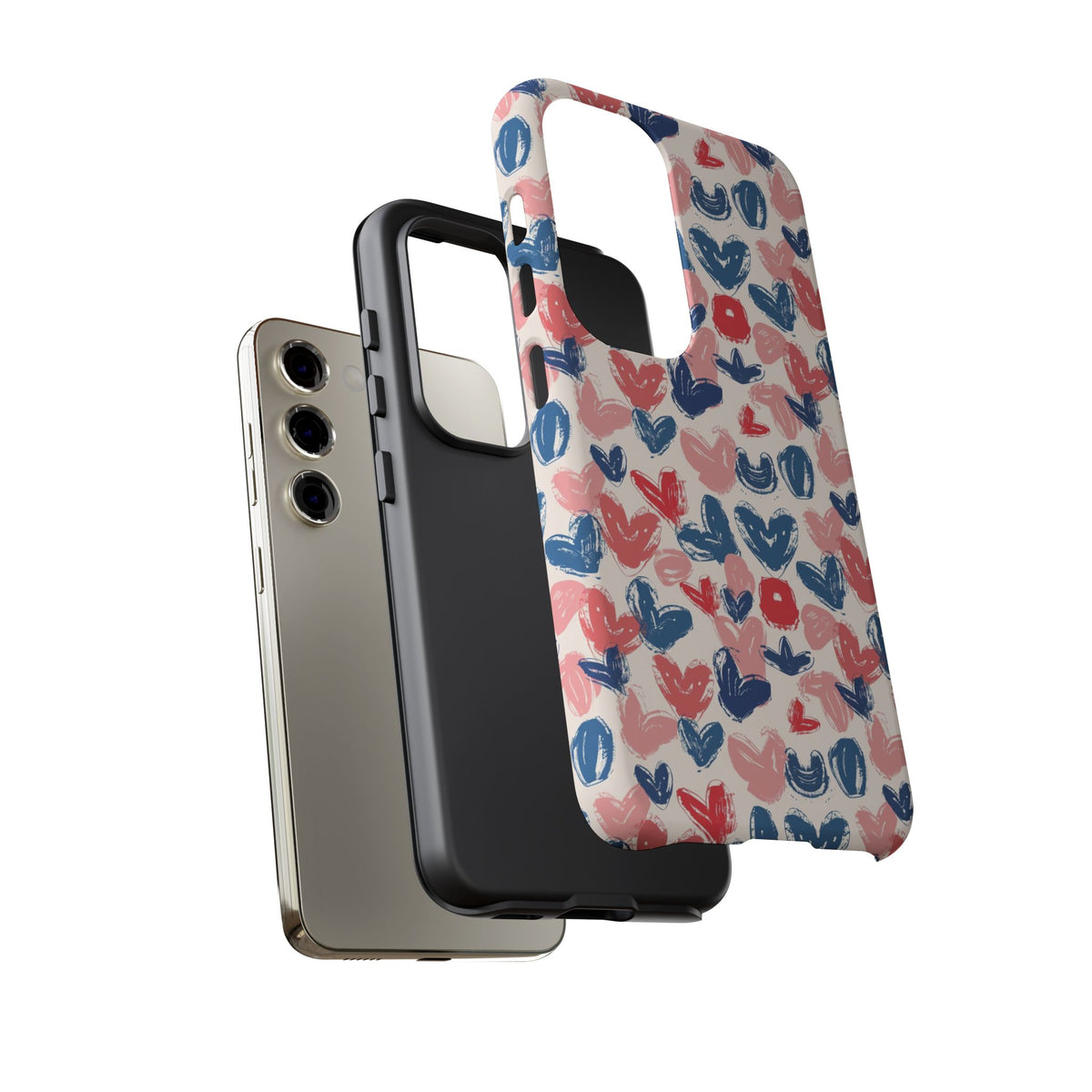 Heart Pattern Phone Case – Stylish & Loving Design for Your Device 354