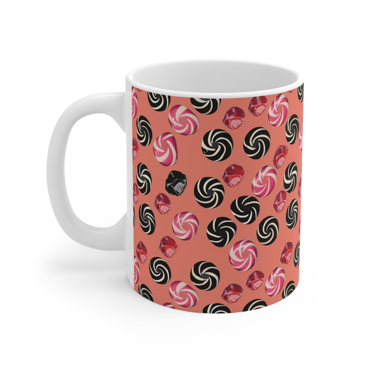 Colorful All-Over Candy Theme Coffee Mug Fun Ceramic Drinkware 404