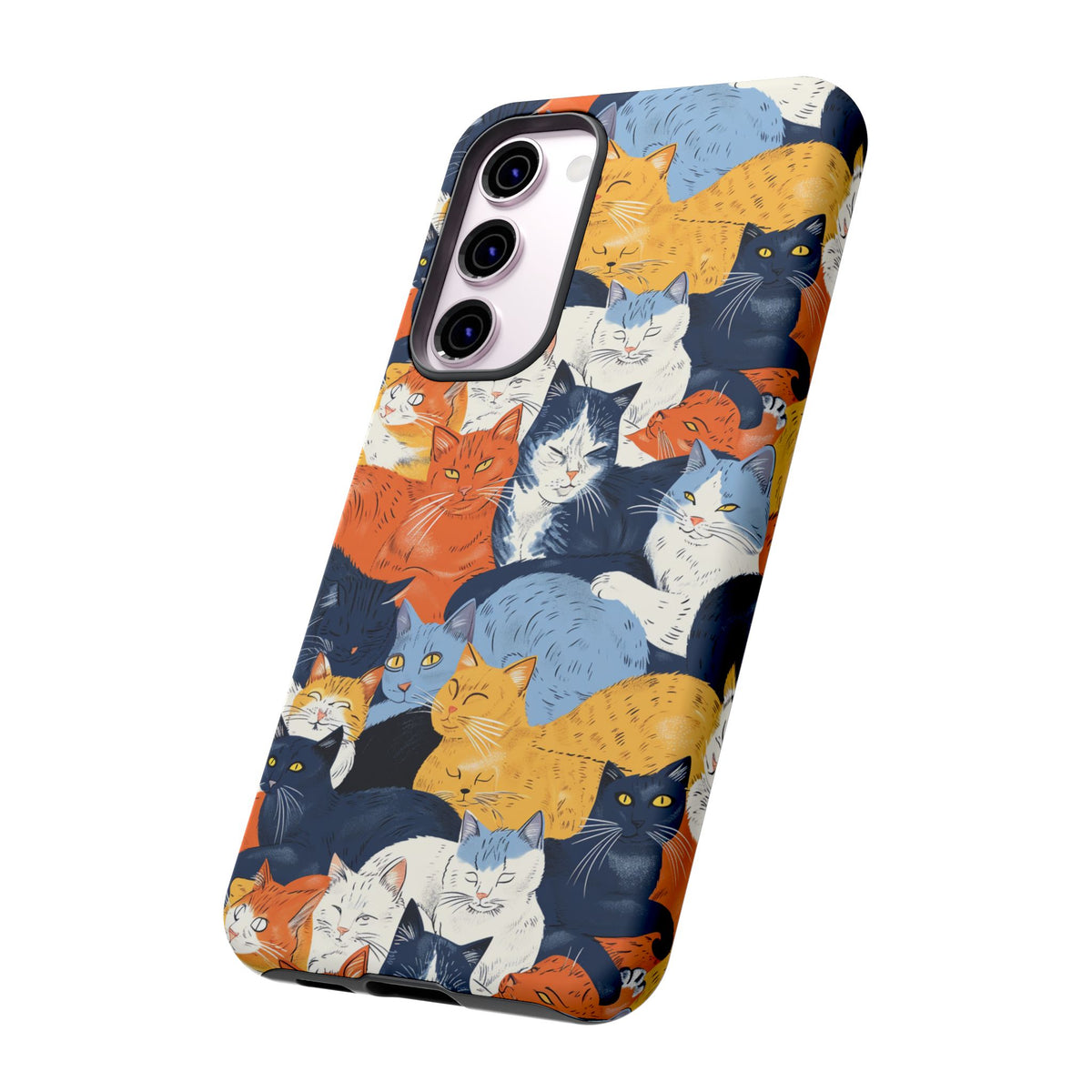 Seamless Cat Pattern Design Phone Case – Playful and Stylish Cat-Themed Phone Cover