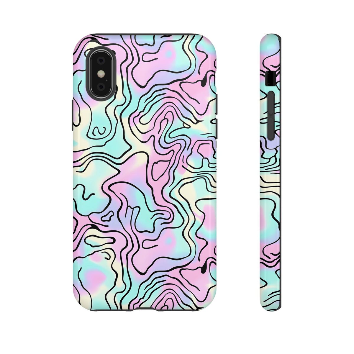 Abstract Pastel Waves and Wavy Lines Phone Case – Elegant and Modern Phone Cover