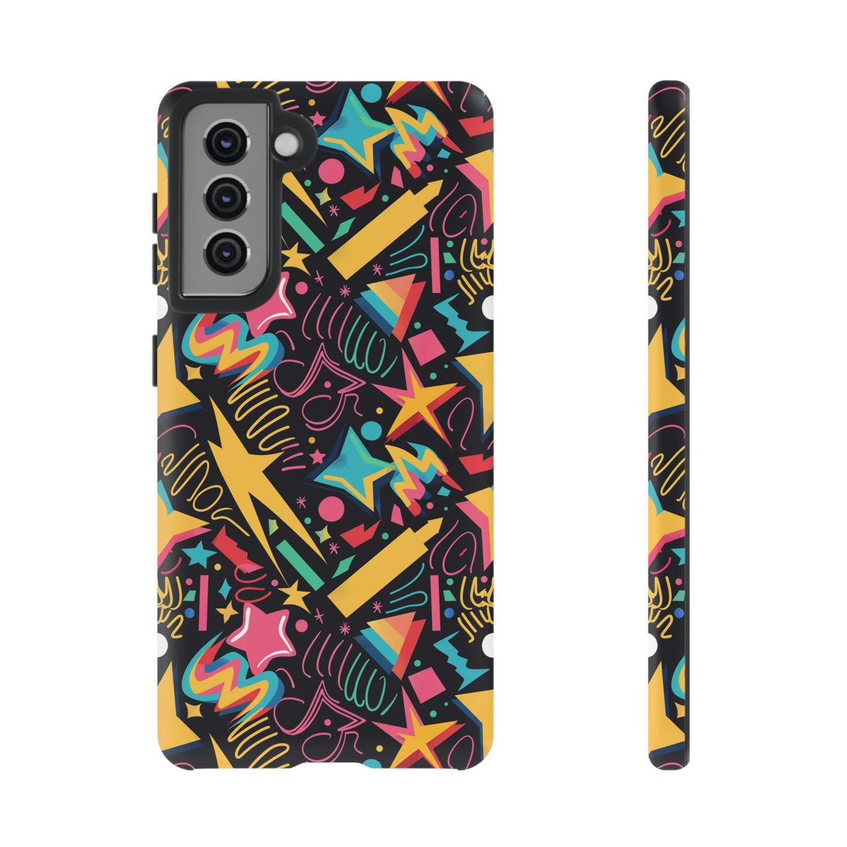 90s Themed Seamless Pattern Phone Case – Embrace Retro Style and Protection 232