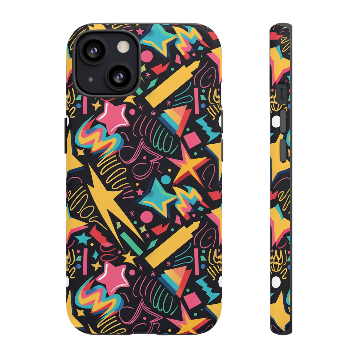 90s Themed Seamless Pattern Phone Case – Embrace Retro Style and Protection 232