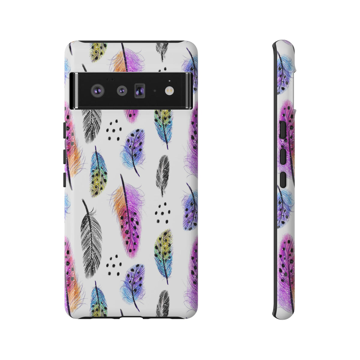 Feather Pattern Phone Case – Elegant & Durable Protection for Your Phone