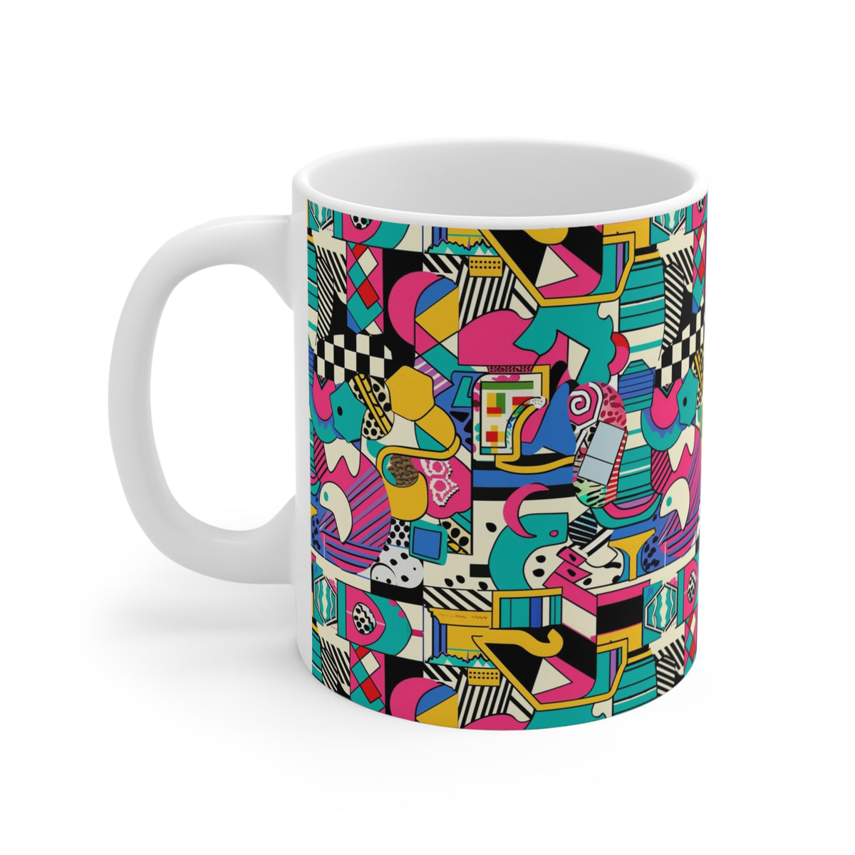 90s Retro Coffee Mug - Full Wrap Design 512