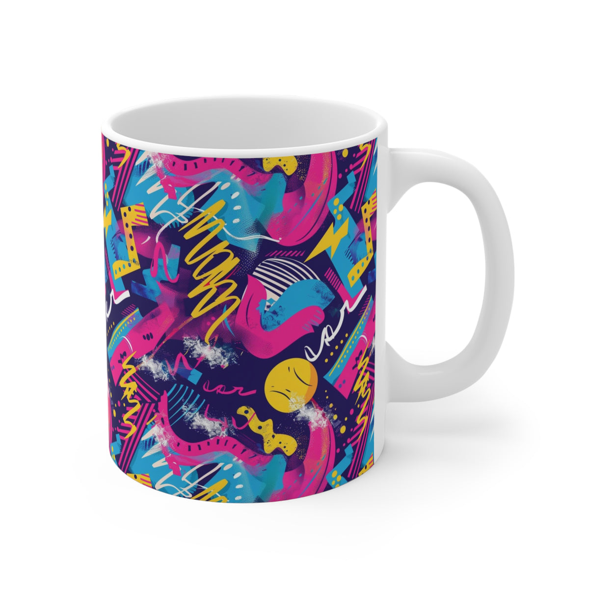 90s Retro Coffee Mug - Full Wrap Design 485