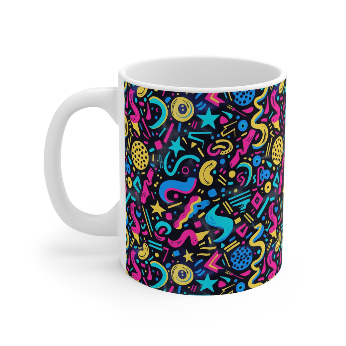 90s Retro Coffee Mug - Full Wrap Design 596