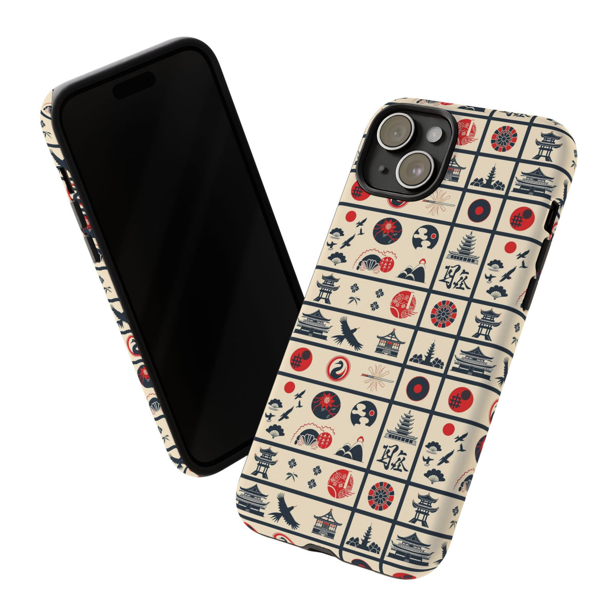 Japanese Pattern Phone Case – Elegant & Timeless Design for Your Phone 099