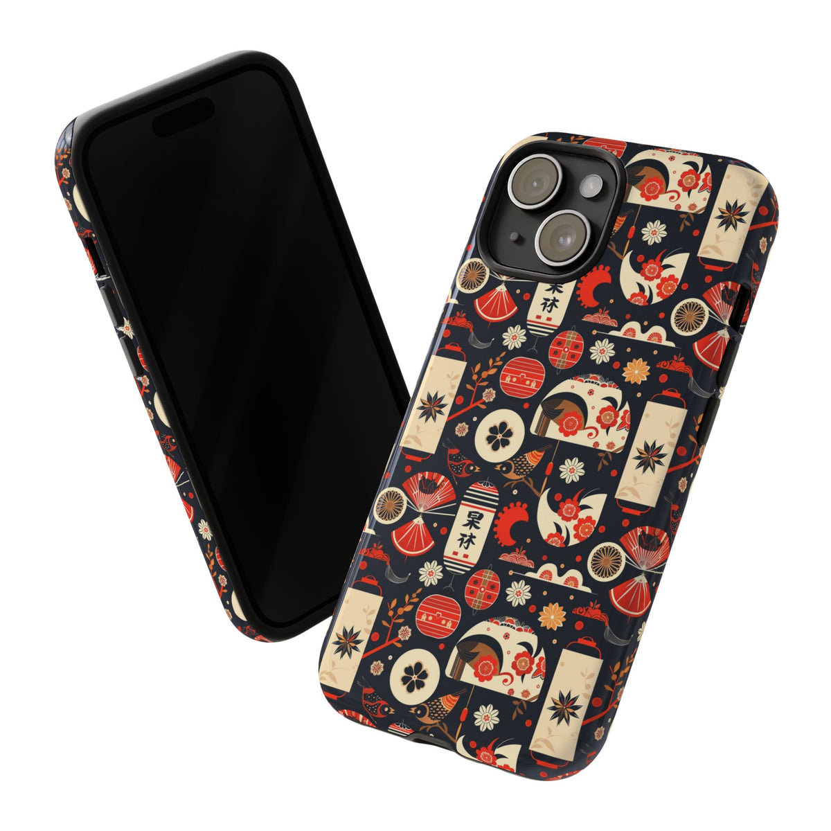 Japanese Pattern Phone Case – Elegant & Timeless Design for Your Phone 069