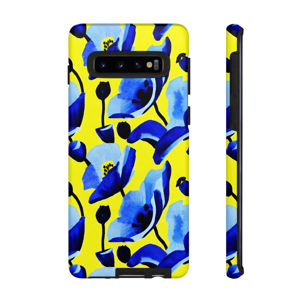 Vibrant Blue Floral Phone Case – A Perfect Fusion of Style and Protection