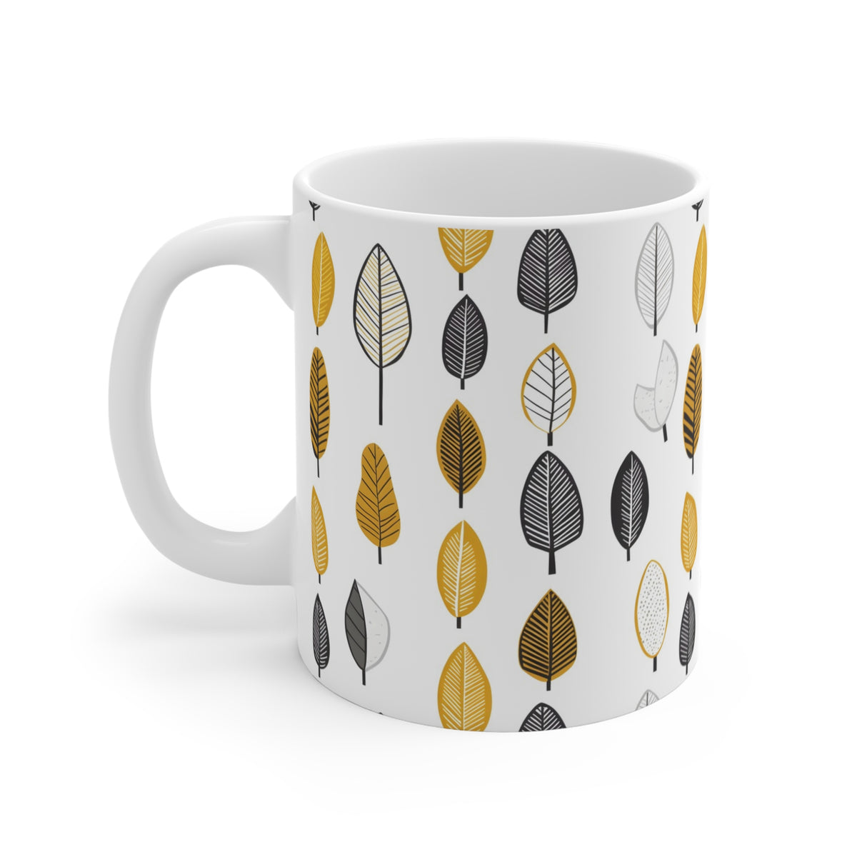 Botanical Foliage Autumn Leaf Pattern Coffee Cup  (8)