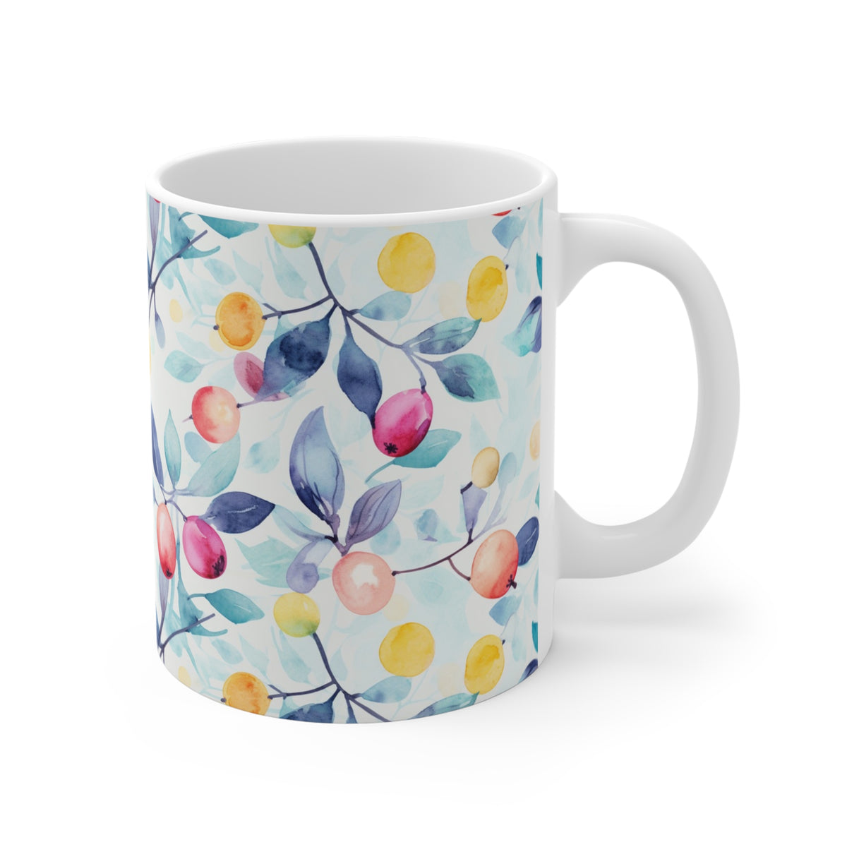 Various Watercolor Design All Over Coffee Mug – Unique Artistic Ceramic Coffee Cup 155