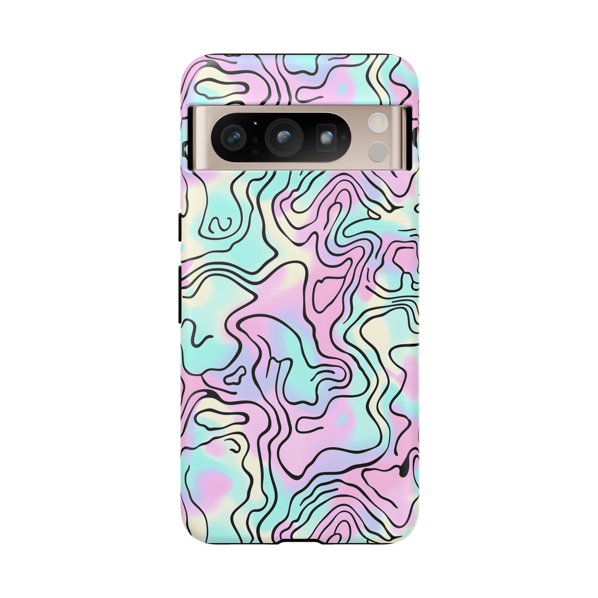 Abstract Pastel Waves and Wavy Lines Phone Case – Elegant and Modern Phone Cover