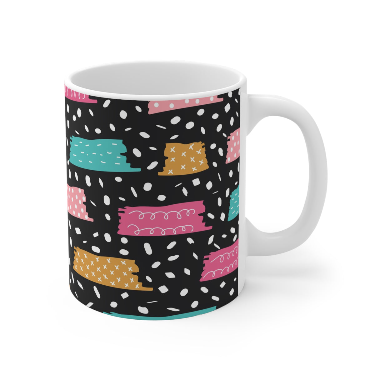 Cute Abstract Doodle Coffee Mug – Fun and Whimsical Drinkware 7