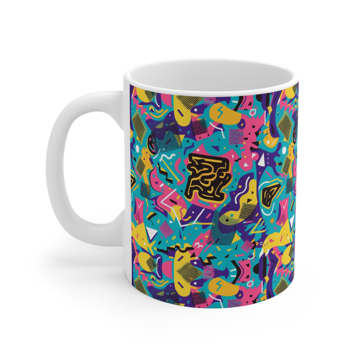 90s Retro Coffee Mug - Full Wrap Design 565