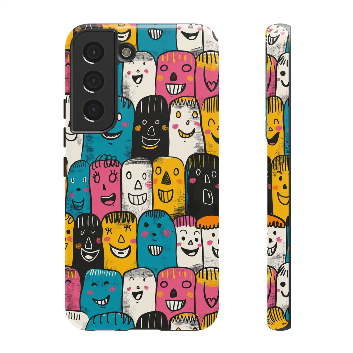 Happy Faces Phone Case – Joyful and Cheerful Design for a Bright Look 5