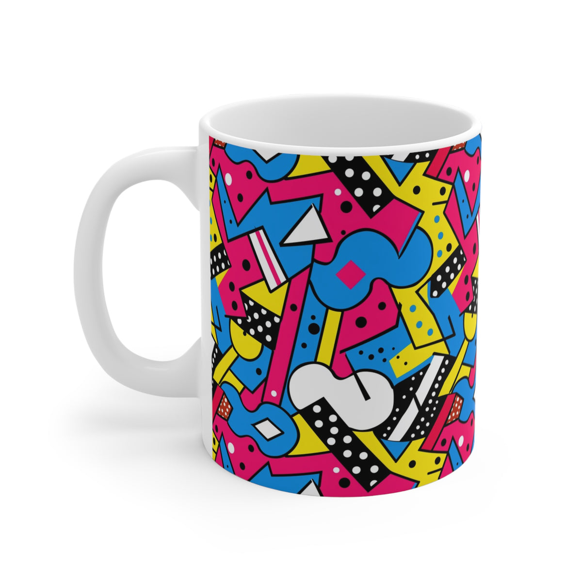 90s Retro Coffee Mug - Full Wrap Design 554