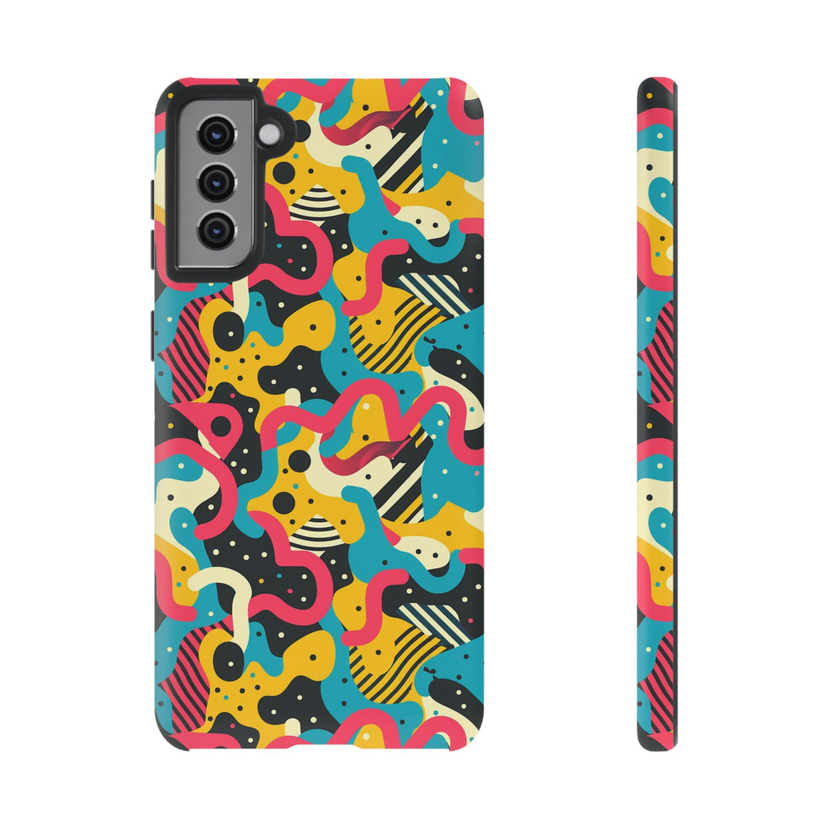 90s Themed Seamless Pattern Phone Case – Embrace Retro Style and Protection 238