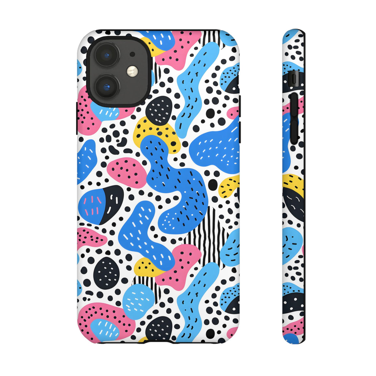 Abstract Baby Blue Memphis Design Phone Case – Sleek and Contemporary Artistry 2