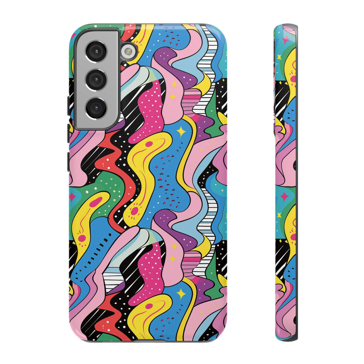 90s Themed Seamless Pattern Phone Case – Embrace Retro Style and Protection 275