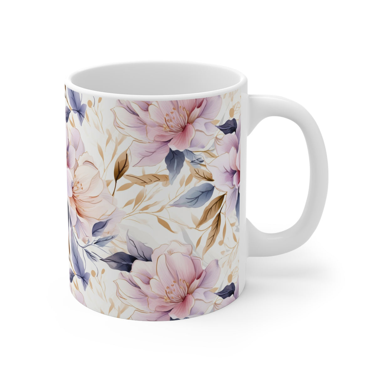 Various Watercolor Design All Over Coffee Mug – Unique Artistic Ceramic Coffee Cup 473