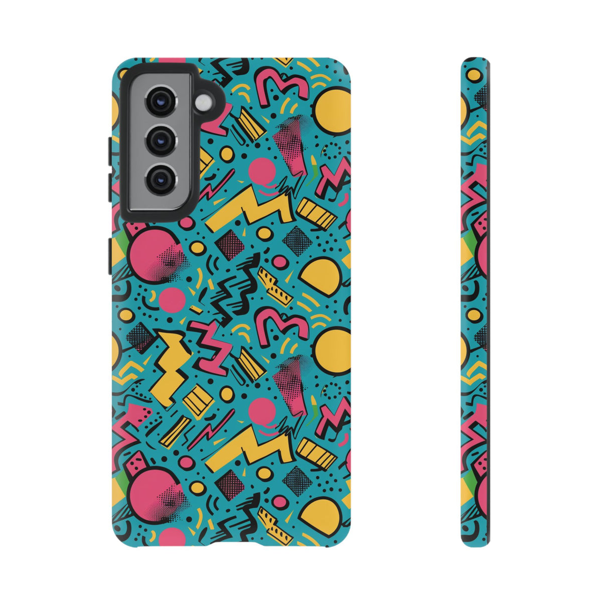 90s Themed Seamless Pattern Phone Case – Embrace Retro Style and Protection 253