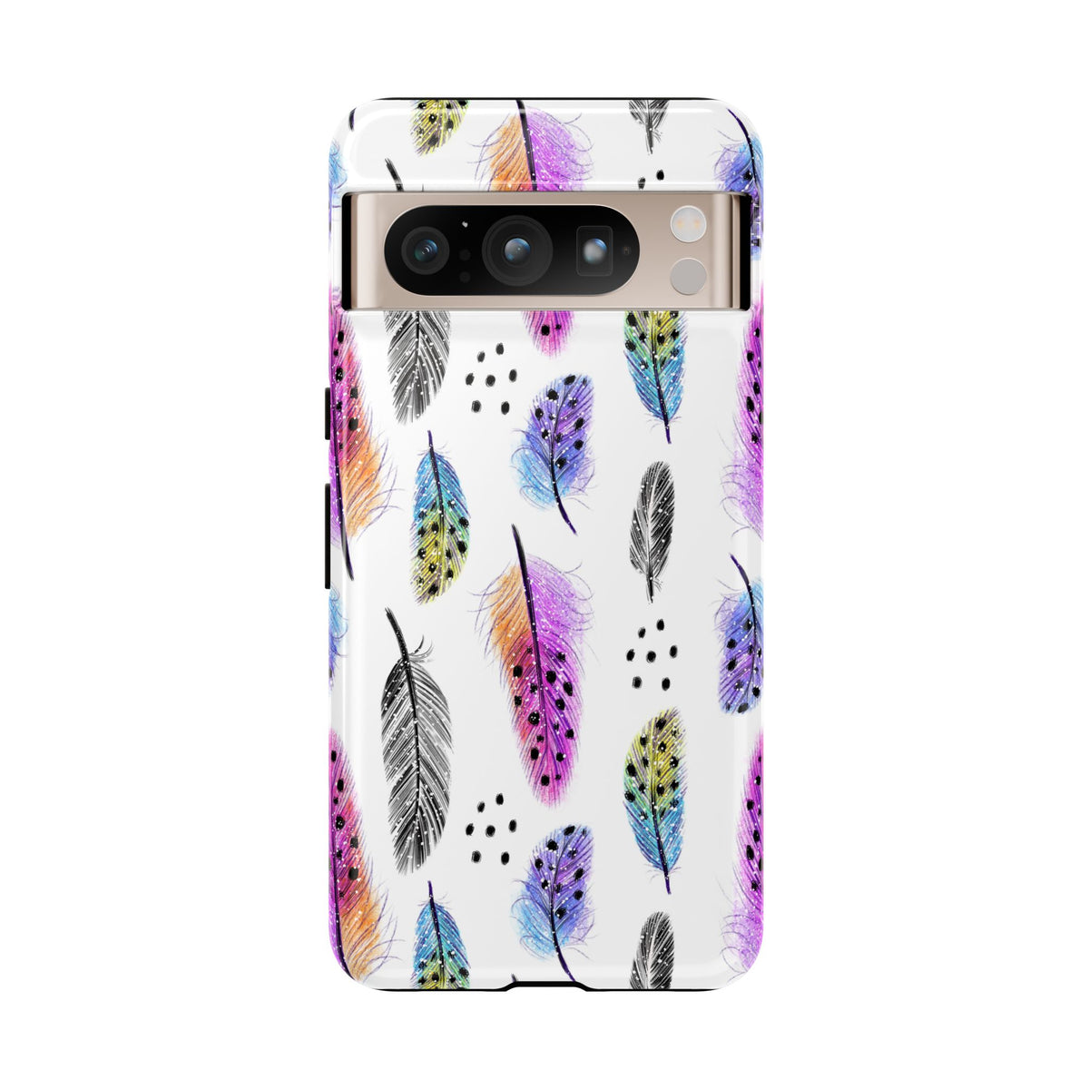 Feather Pattern Phone Case – Elegant & Durable Protection for Your Phone