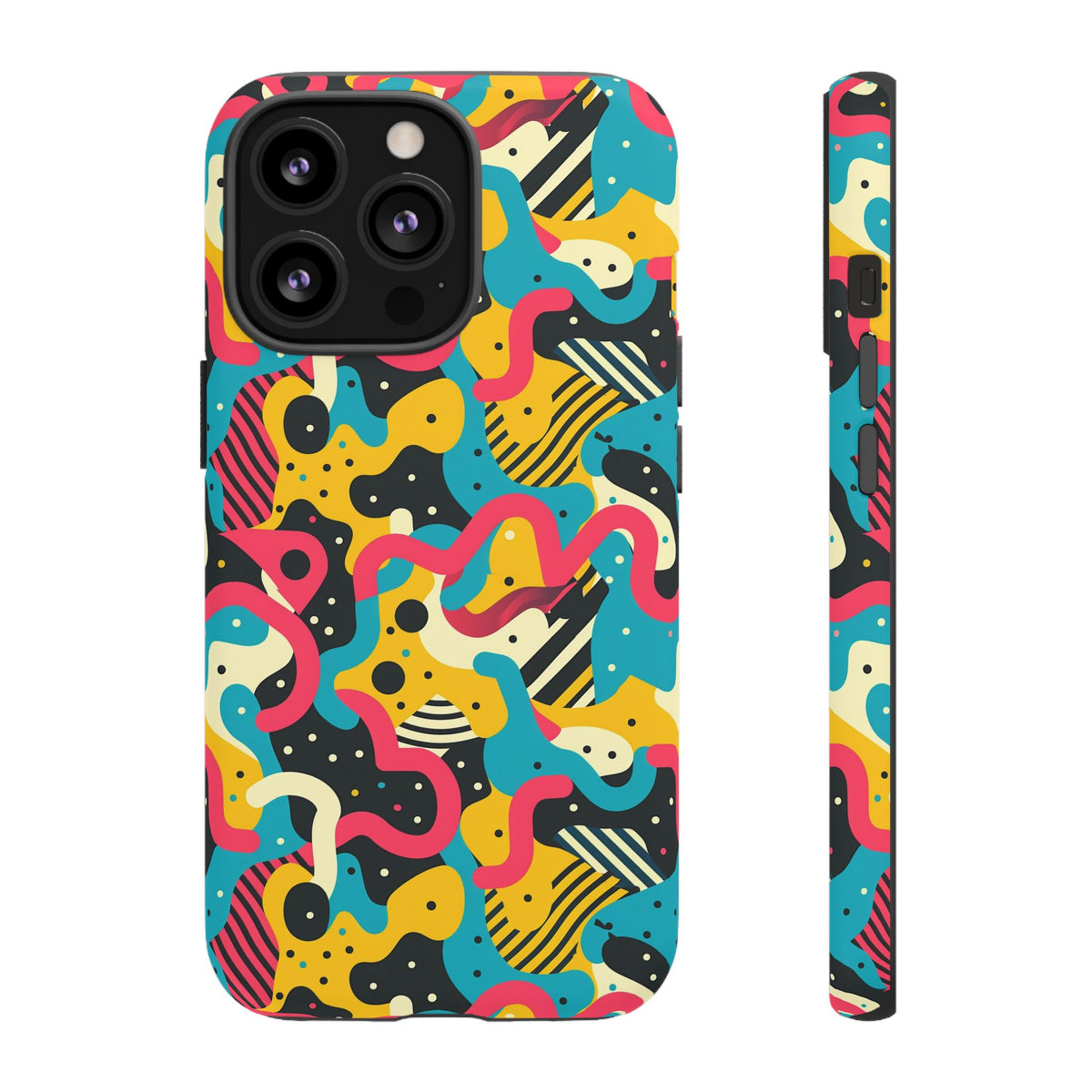 90s Themed Seamless Pattern Phone Case – Embrace Retro Style and Protection 238