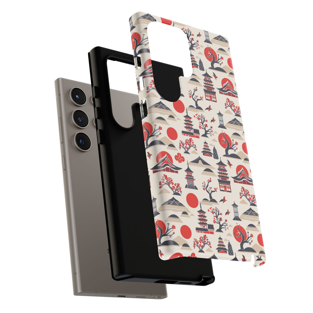 Japanese Pattern Phone Case – Elegant & Timeless Design for Your Phone 013