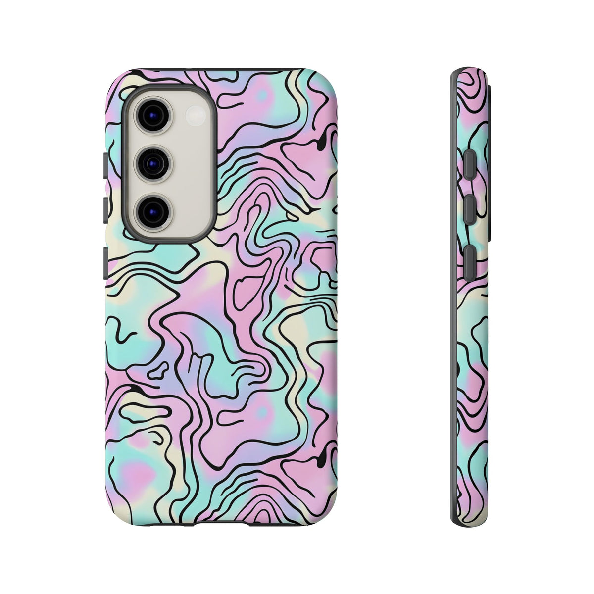 Abstract Pastel Waves and Wavy Lines Phone Case – Elegant and Modern Phone Cover