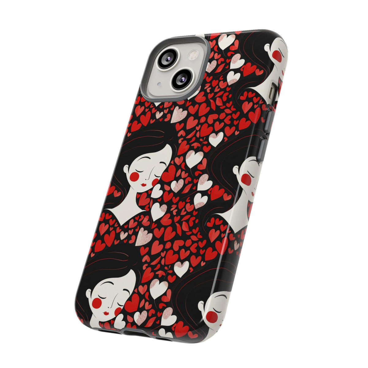 Heart Pattern Phone Case – Stylish & Loving Design for Your Device 232