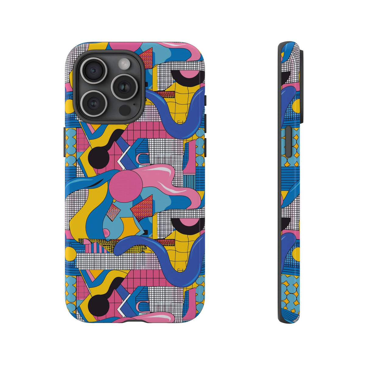 90s Themed Seamless Pattern Phone Case – Embrace Retro Style and Protection 224